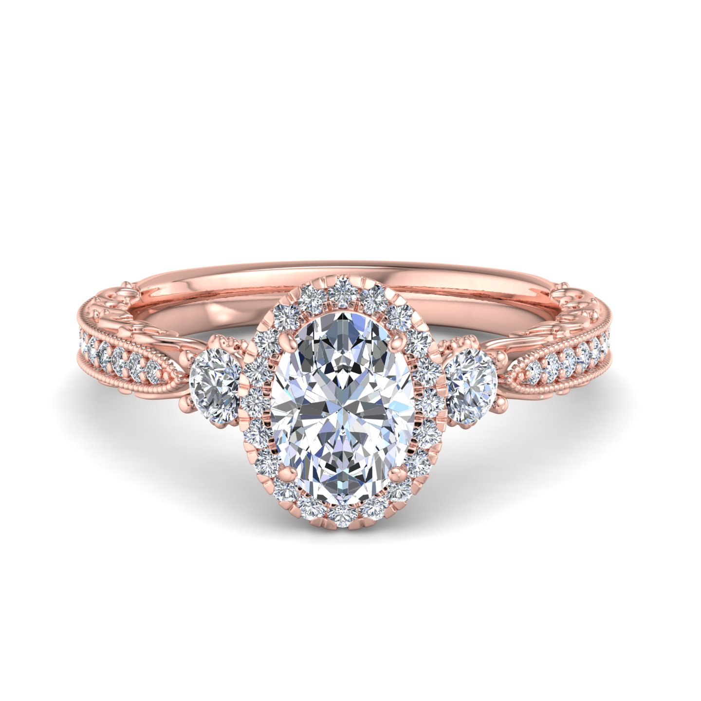 Winter Halo Engagement Ring